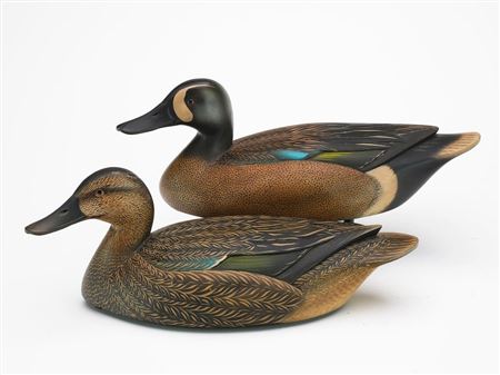 Pair of bluewing teal by Sean Sutton - Auction record, sale price, and art valuation. Compare with similar artists and explore comparable artworks.