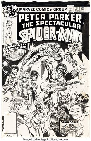 Sample artwork by Frank Springer (1929 - 2009), known for comic illustrations - View similar artists and auction records