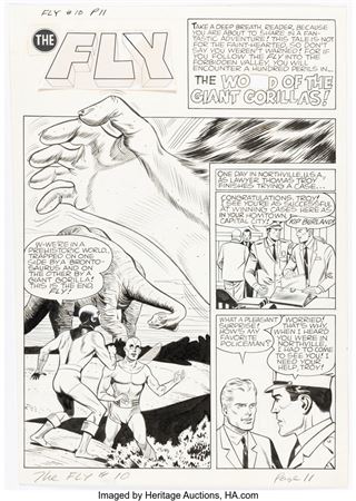 John Giunta Adventures of the Fly #10 Complete 12-Page Story Original Art (Archie, 1961) by John Giunta - Auction record, sale price, and art valuation. Compare with similar artists and explore comparable artworks.