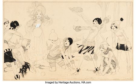 Nell Brinkley Winter Illustration Original Art (N.Y. Journal, 1928) by Nell Brinkley - Auction record, sale price, and art valuation. Compare with similar artists and explore comparable artworks.