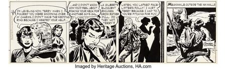 George Wunder Terry and the Pirates Daily Comic Strip Original Art dated 12-3-49 (News Syndicate Inc., 1949) by George Wunder - Auction record, sale price, and art valuation. Compare with similar artists and explore comparable artworks.