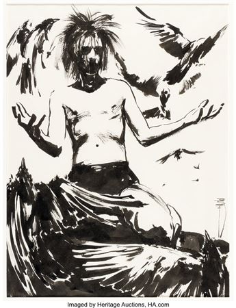 Jon J. Muth The Sandman: A Gallery of Dreams #1 Morpheus Pin-Up Illustration Original Art (DC, 1994) by Jon Muth - Auction record, sale price, and art valuation. Compare with similar artists and explore comparable artworks.