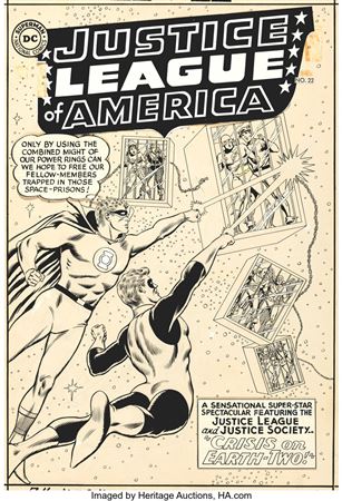 Murphy Anderson Justice League of America #22 JLA/JSA Team-Up Cover Original Art (DC, 1963) by Murphy Anderson - Auction record, sale price, and art valuation. Compare with similar artists and explore comparable artworks.