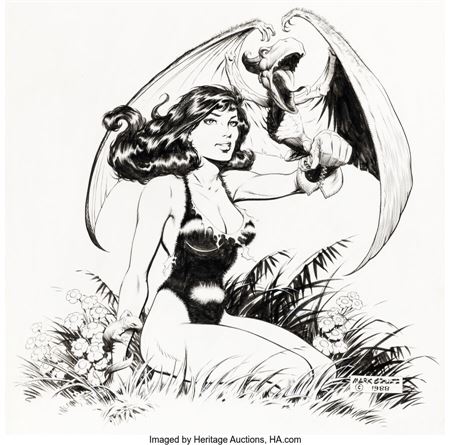 Mark Schultz Xenozoic Tales Hannah Dundee T-Shirt Illustration Original Art (Kitchen Sink Press, 1988) by Mark Schultz - Auction record, sale price, and art valuation. Compare with similar artists and explore comparable artworks.