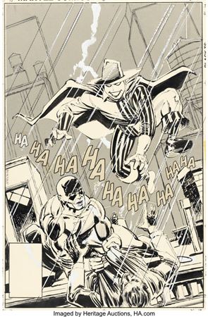 Sample artwork by Klaus Janson (Born 1952), known for illustrator-comic book - View similar artists and auction records