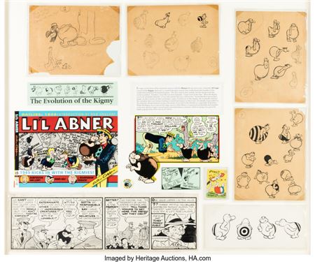 Sample artwork by Al Capp (1909 - 1979), known for cartoon strip, illustration - View similar artists and auction records