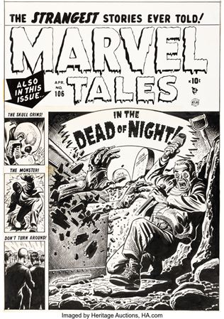 Sample artwork by Russ (Russell) DeHart Heath Jr (1926 - 2018), known for comic book artist, illustration, penciller - View similar artists and auction records