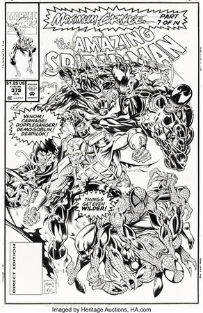 Sample artwork by Mark Bagley (Born 1957), known for comic illustration (spider-man, thunderbolts, batman) - View similar artists and auction records