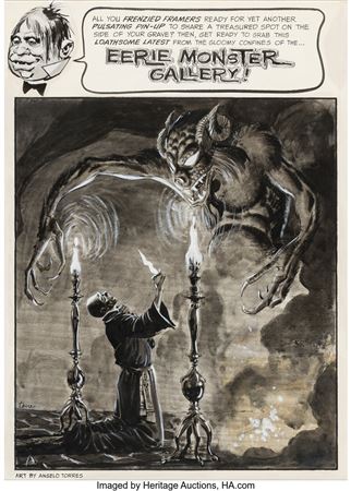 Angelo Torres Eerie #8 "Eerie's Monster Gallery: The Demon" Pin-Up Original Art (Warren, 1967) by Angelo Torres - Auction record, sale price, and art valuation. Compare with similar artists and explore comparable artworks.