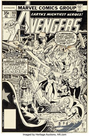 George Pérez and Terry Austin Avengers #168 Cover Original Art (Marvel, 1978) by George Perez - Auction record, sale price, and art valuation. Compare with similar artists and explore comparable artworks.