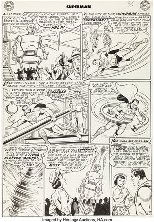 Al Plastino Superman #93 Story Page 7 Original Art (DC, 1954) by Al Plastino - Auction record, sale price, and art valuation. Compare with similar artists and explore comparable artworks.