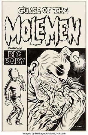 Sample artwork by Charles Burns (Born 1955), known for comic strip artist, cartooning, illustration - View similar artists and auction records