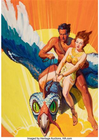 Sample artwork by Rudolph Belarski (1900 - 1983), known for action illustrator, pulp fiction, educator - View similar artists and auction records