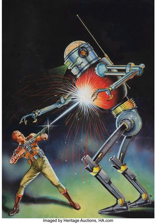 The Mad Robot, Amazing Stories pulp magazine cover by Robert Fuqua - Auction record, sale price, and art valuation. Compare with similar artists and explore comparable artworks.