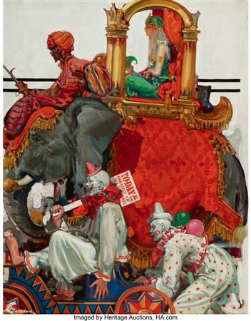 Circus Parade, The Saturday Evening Post cover by Elbert McGran Jackson - Auction record, sale price, and art valuation. Compare with similar artists and explore comparable artworks.