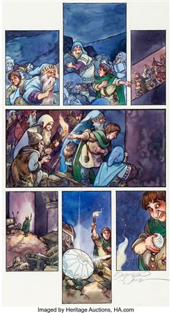 David Wenzel The Hobbit #3 Story Page 20 Original Art (Eclipse, 1990) by David Wenzel - Auction record, sale price, and art valuation. Compare with similar artists and explore comparable artworks.