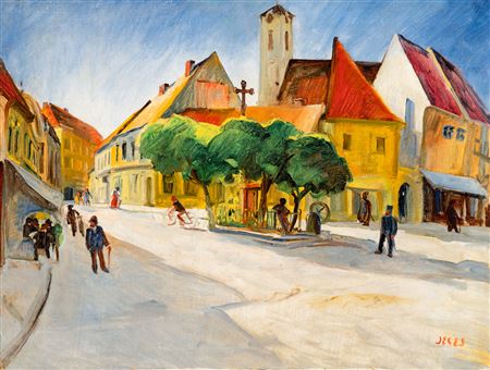 Sample artwork by Erno Jeges (1898 - 1956), known for painting - View similar artists and auction records
