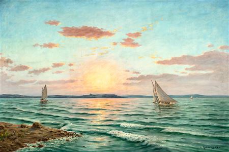 Sample artwork by Markus Rubovics (1867 - 1947), known for landscape painting - View similar artists and auction records