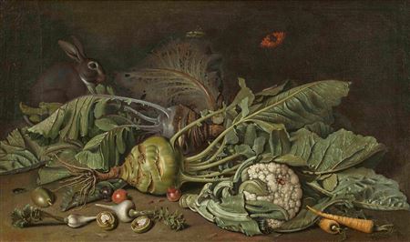 Vegetable still life with a rabbit, Vegetable still life with a guinea pig by Jacob Samuel Beck - Auction record, sale price, and art valuation. Compare with similar artists and explore comparable artworks.