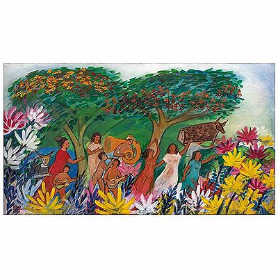 Danza del toro by Julia Lopez - Auction record, sale price, and art valuation. Compare with similar artists and explore comparable artworks.