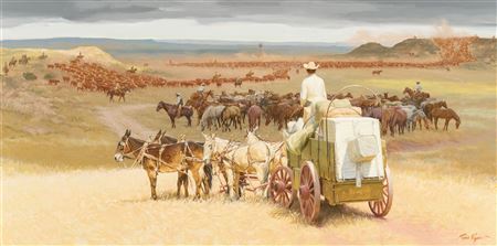 The Big Gather (Four Sixes) by Tom (Thomas) Ryan - Auction record, sale price, and art valuation. Compare with similar artists and explore comparable artworks.