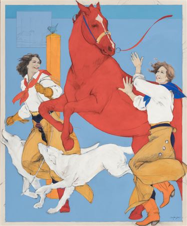 Kick Up Your Heels by Donna Howell-Sickles - Auction record, sale price, and art valuation. Compare with similar artists and explore comparable artworks.
