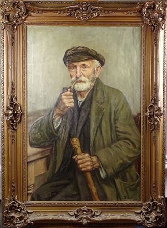 Old man smoking his pipe by Francois Rasquin - Auction record, sale price, and art valuation. Compare with similar artists and explore comparable artworks.