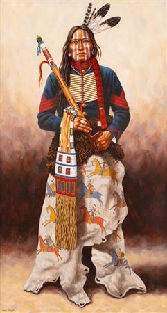 Sioux Warrior by Paul Surber - Auction record, sale price, and art valuation. Compare with similar artists and explore comparable artworks.
