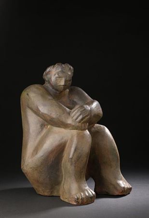 Seated Woman by John Giraldo - Auction record, sale price, and art valuation. Compare with similar artists and explore comparable artworks.