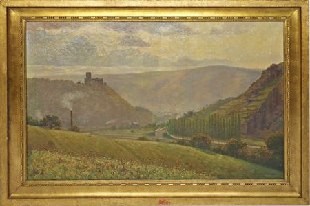 Weite Landschaft mit Burganwesen auf Anhöhe by Franz Herrmann - Auction record, sale price, and art valuation. Compare with similar artists and explore comparable artworks.
