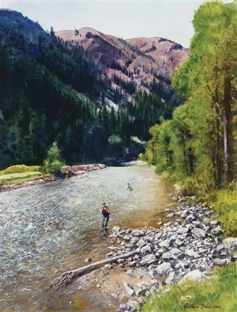 Afternoon on a Western River by Arthur Shilstone - Auction record, sale price, and art valuation. Compare with similar artists and explore comparable artworks.