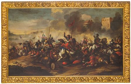 Battle between Turkish and European Cavalries by Giuseppe Pinacci - Auction record, sale price, and art valuation. Compare with similar artists and explore comparable artworks.