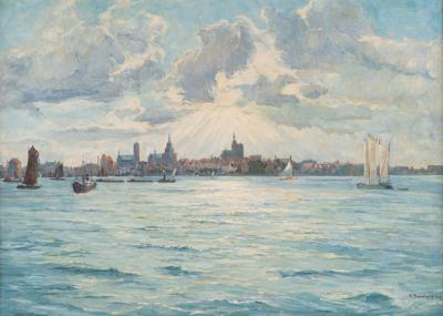 View of Stralsund by Katharina Bamberg - Auction record, sale price, and art valuation. Compare with similar artists and explore comparable artworks.