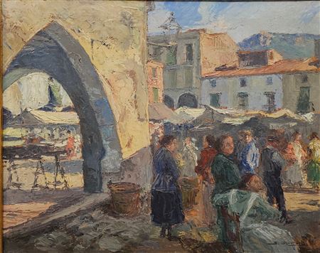 VIC PLAZA MARKET by Isidro Odena - Auction record, sale price, and art valuation. Compare with similar artists and explore comparable artworks.