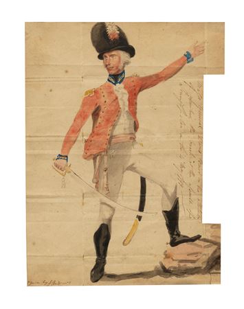 Major General David Baird in the attitude of mounting the breach at the assault of Seringapatam