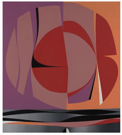 Sample artwork by Gunnar S Gundersen (1921 - 1983), known for painting and graphics with spatial color surfaces and ambiguity between abstract and tangible. - View similar artists and auction records
