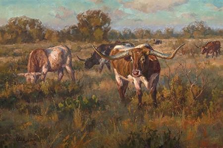 Sample artwork by Chad Poppleton (Born 1976), known for animal, landscape, figure - View similar artists and auction records