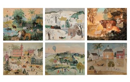 Charming Landscapes and Scenes of Paradise: Six Works by Jeanne Davies - Auction record, sale price, and art valuation. Compare with similar artists and explore comparable artworks.