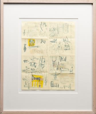 Sample artwork by Michael Hurson (1941 - 2007), known for whimsical drawings and paintings-cubism - View similar artists and auction records