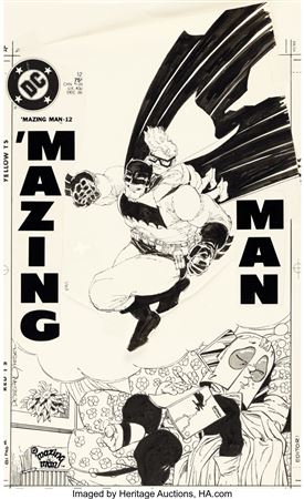 Frank Miller, Stefan DeStefano, and Karl Kesel 'Mazing Man #12 Cover Original Art (DC, 1986) by Frank Miller - Auction record, sale price, and art valuation. Compare with similar artists and explore comparable artworks.