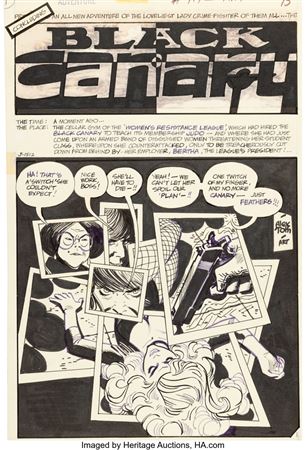 Alex Toth Adventure Comics #419 Black Canary Splash Page 1 Original Art (DC, 1972) by Alex Toth - Auction record, sale price, and art valuation. Compare with similar artists and explore comparable artworks.