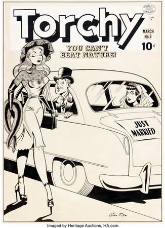 Gill Fox Torchy #3 Cover Original Art (Quality Comics, 1950) by Gill Fox - Auction record, sale price, and art valuation. Compare with similar artists and explore comparable artworks.
