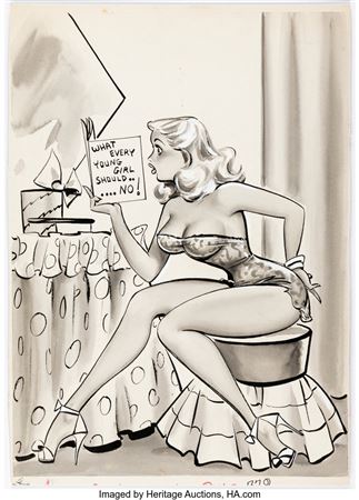 Sample artwork by William Michael (Bill) Wenzel (Born 1918), known for cartoons, illustration - View similar artists and auction records