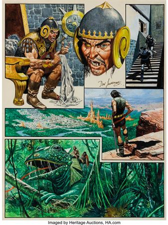 Don Lawrence Storm: The Deep World #1 Story Page 13 and French Back Cover Original Art (Oberon, 1978) by Don Lawrence - Auction record, sale price, and art valuation. Compare with similar artists and explore comparable artworks.