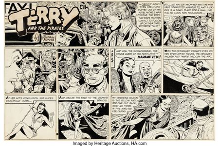 Sample artwork by George Wunder (1912 - 1987), known for illustrator-cartoonist - View similar artists and auction records
