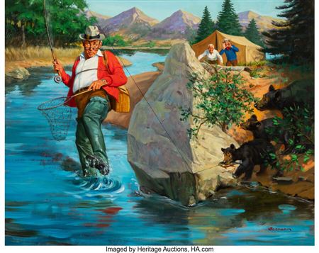 Tug of War by Robert Berran - Auction record, sale price, and art valuation. Compare with similar artists and explore comparable artworks.