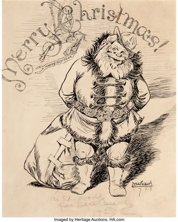 Merry Christmas by Daniel Carter Beard - Auction record, sale price, and art valuation. Compare with similar artists and explore comparable artworks.