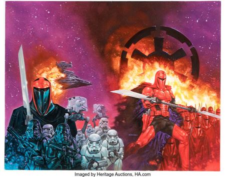 Star Wars: Crimson Empire Trade Paperback Cover Original Art (Dark Horse, 1998) by Dave Dorman - Auction record, sale price, and art valuation. Compare with similar artists and explore comparable artworks.