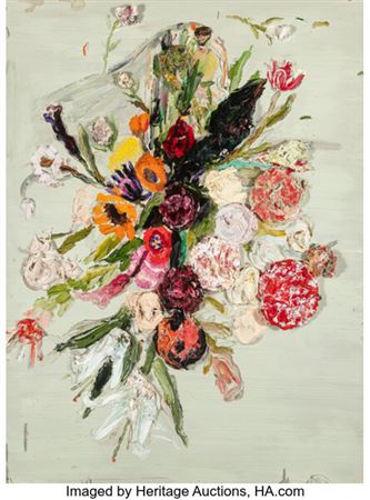 Flowers for Hobo #6 by Allison Schulnik - Auction record, sale price, and art valuation. Compare with similar artists and explore comparable artworks.