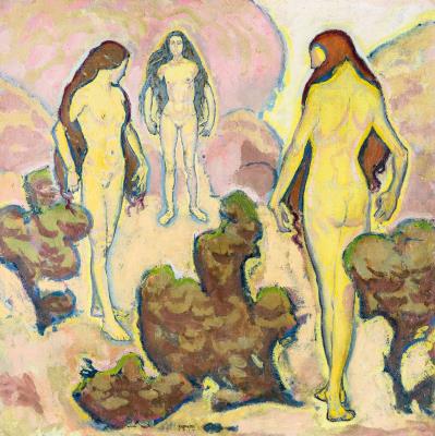 Drei weibliche Akte in Landschaft (Drei Grazien) by Kolomann Moser - Auction record, sale price, and art valuation. Compare with similar artists and explore comparable artworks.